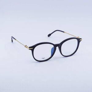 Fred FG50005F 001 Eyeglasses Black/Gold 51mm Square Frame
